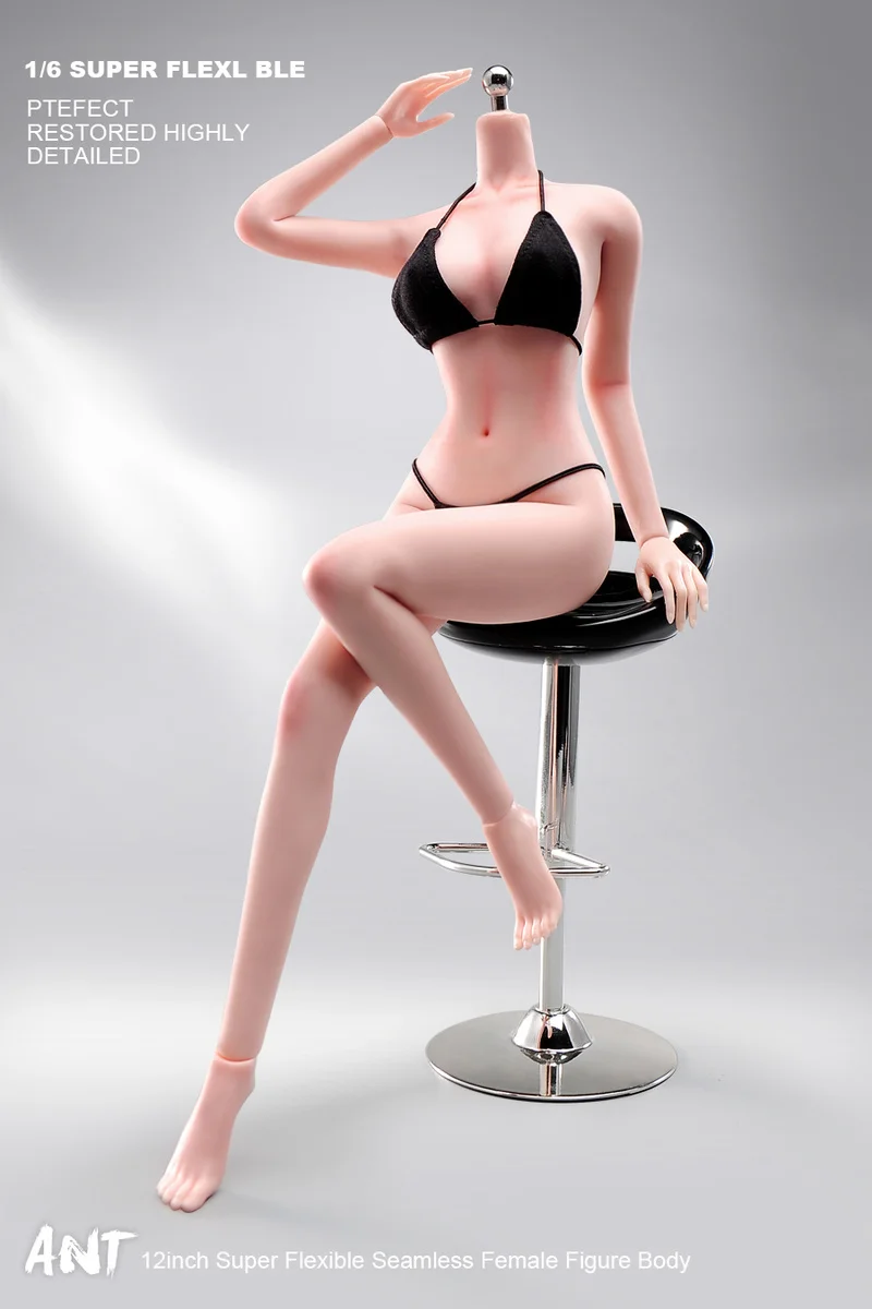 

Ant Ycl001 1/6 Scale Female Makeup Seamless Body 12'' Large Bust Steel Skeleton Super Flexible Female Action Figure Doll Model