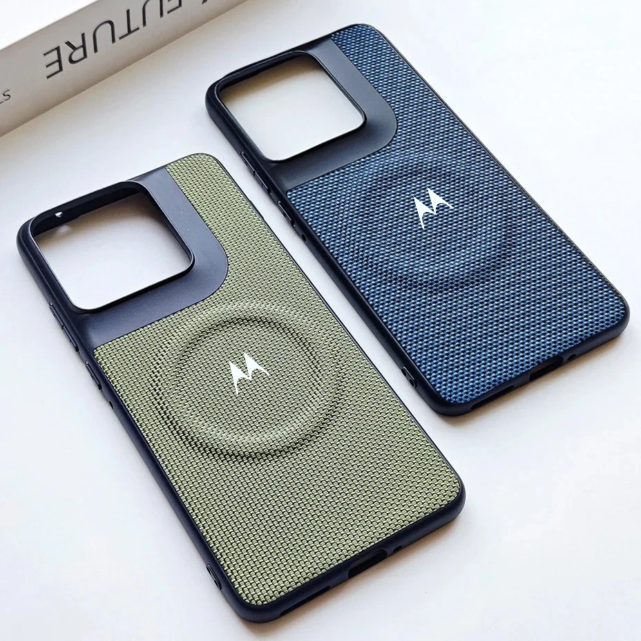 Luxury Sleek Business Weaving Magnetic Case with Magsafe Charging Capability
