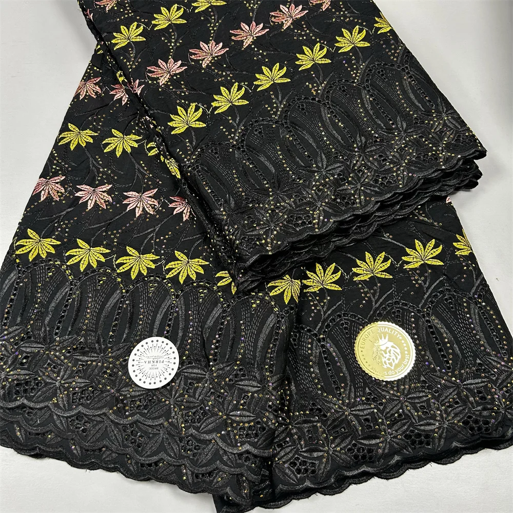 

2024 новые швейцарские хлопковые вуали, кружева, ткани, вышивка, высококачественные африканские хлопковые кружева, Ткань 5 ярдов для женщин, для свадебной вечеринки