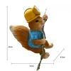 Solar Courtyard Miner Rabbit Squirrel Light Wall Garden Outside Garden Landscape Climbing Tree Hanging Sculpture Decoration 3