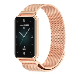 Premium Milanese Metal Strap - Elegant Replacement Bracelet - Honor Band 9 (Rose Gold 1)