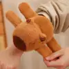 Cute Capybara Clap Circle Soft Animal Wristband Capybara Plush Bracelet Cartoon Slap Bracelets Car Decoration Stuffed Animal 4