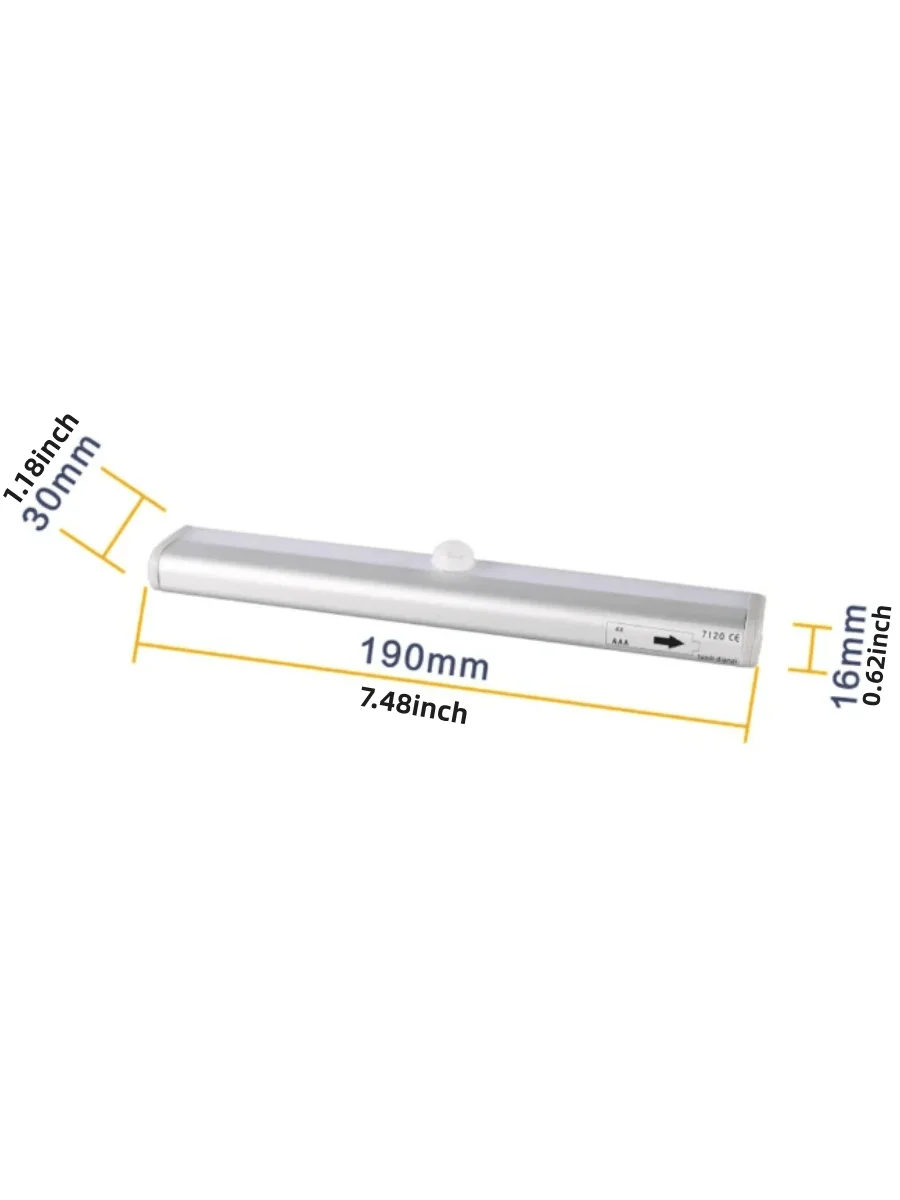Motion Sensor LED Lights Under Cabinet Closet Lights Night Light Portable Stick-on Lamp Warm White Light
