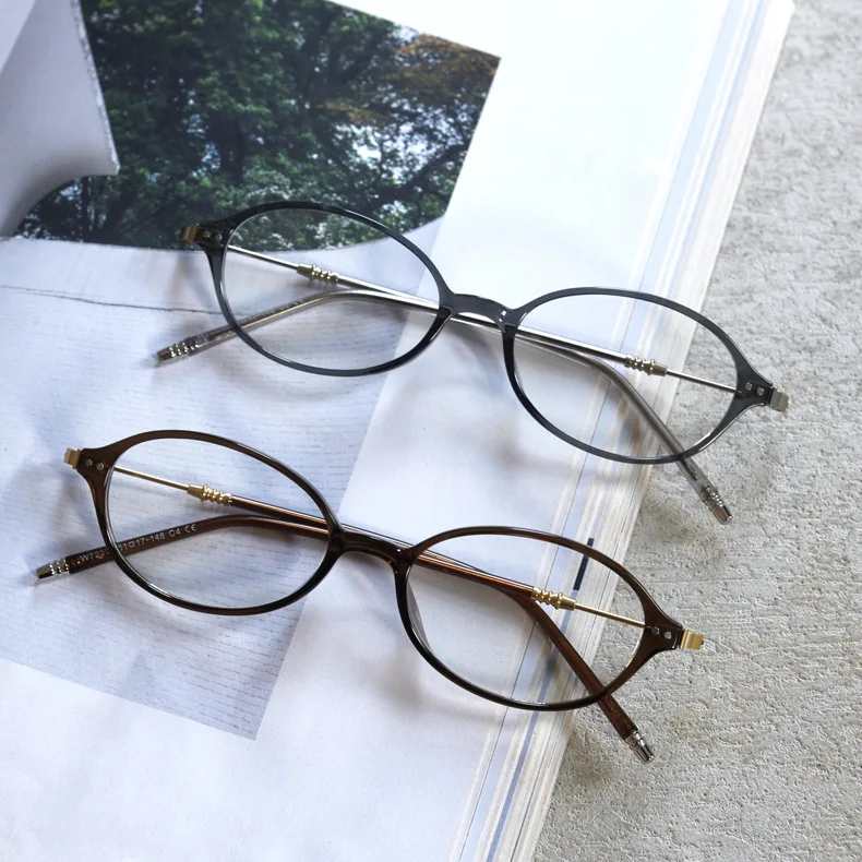 Frauen Oval Brillengestell TR90 Optik Myopie Hyperopie Brillen Rezept Oculos Antireflexion LEICHTGEWICHT Brillen – Detail 3
