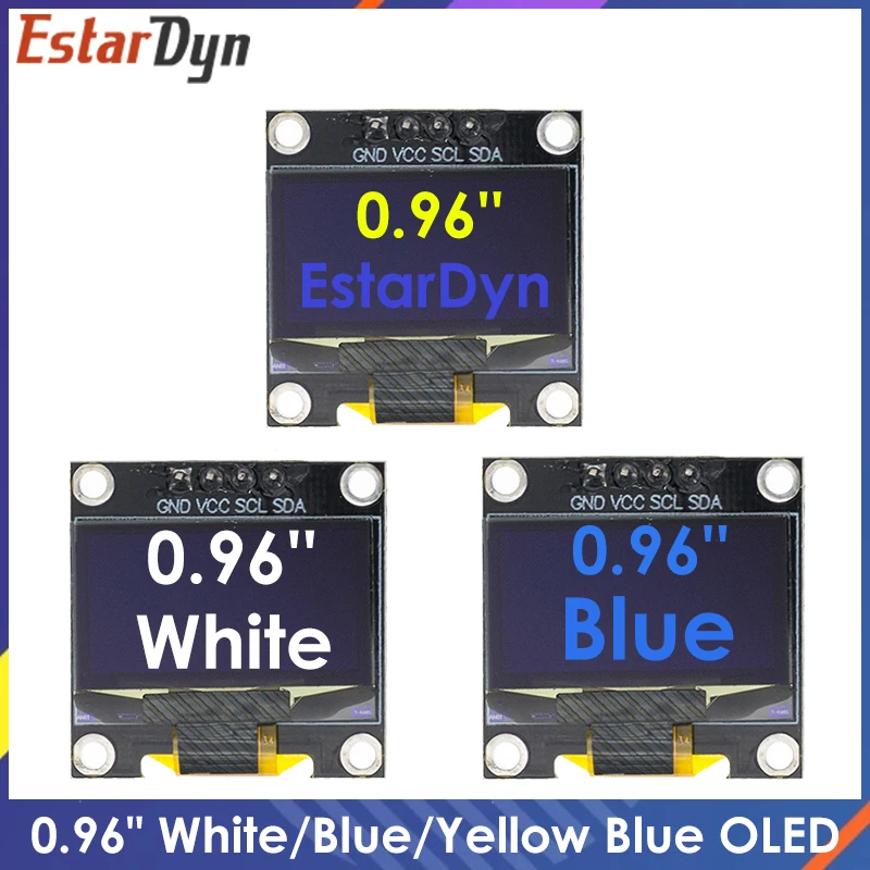 OLED Display Module 0.96 inch IIC SPI Serial 7/4Pin for Arduino SSD1306 12864 LCD Screen Board