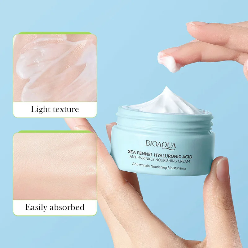 BIOAOUA Sea Fennel Hyaluronic Acid Nourishing Face Cream Anti-wrinkle Hydrating Moisturizing Facial Cream Skin Care