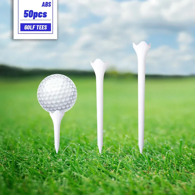 50pcs Professional Golf Tees 38mm/70mm/83mm Length Plastic Tee System for Golfers 5
