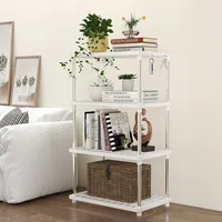 Four-Layer Multi-Functional Storage Rack Bathroom Living Room Organizing Rack Kitchen Bedroom Shelf Plastic Floor-Standing Stora 2