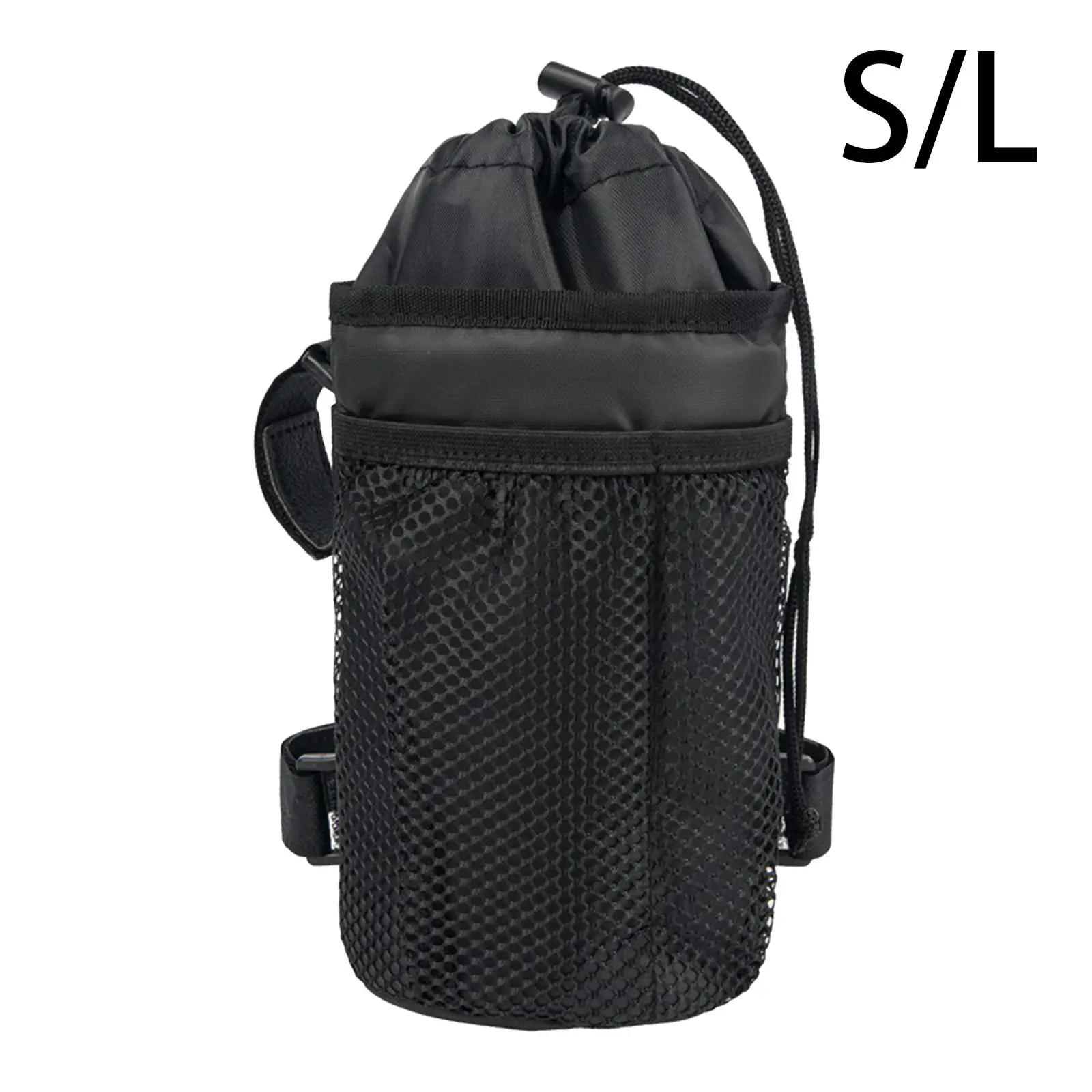 Lot De 2 Sacoches Guidon Vélo Avec Isolation Thermique - Poches Filet, Fixation Rapide, Noir - Pour Bouteille D'eau Et Petits Objets