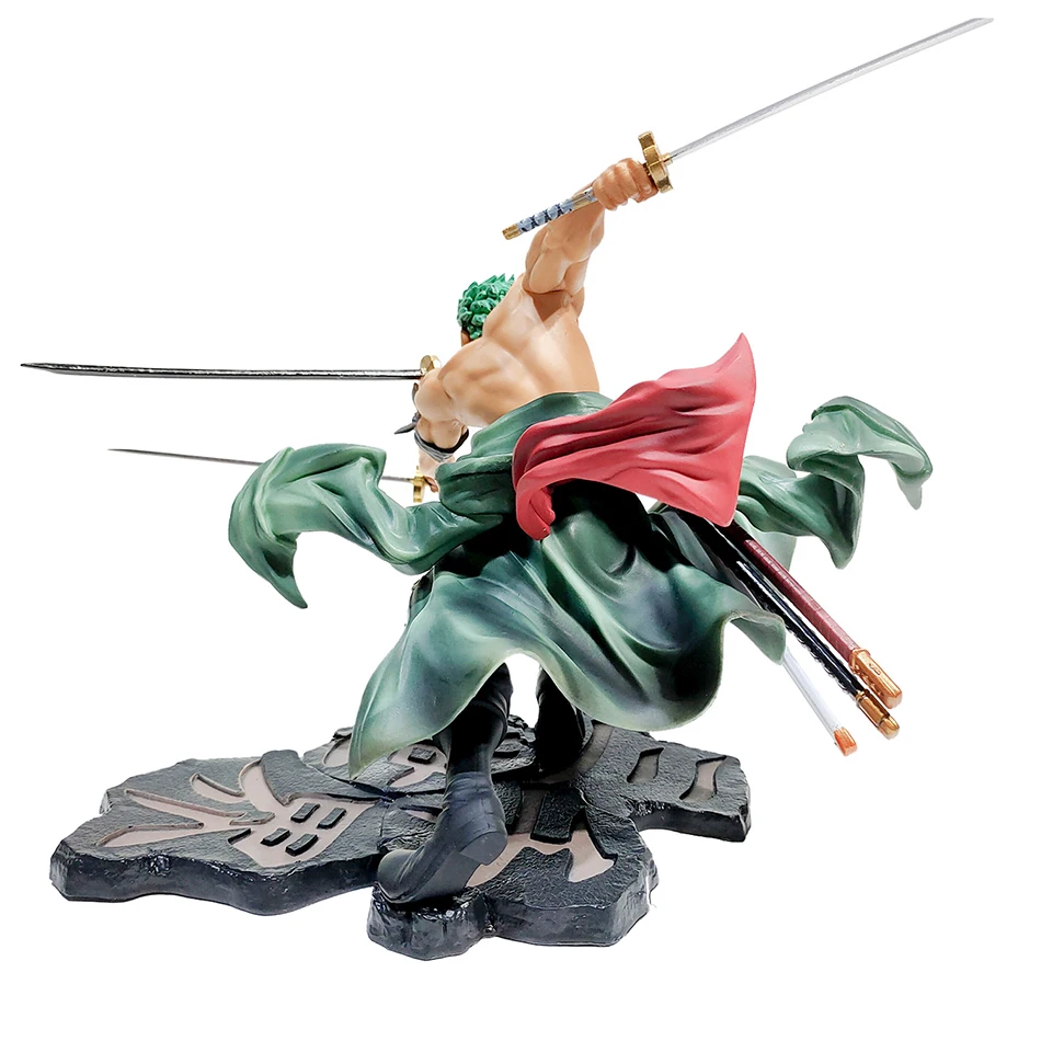 18CM One Piece Luffy Figure Roronoa Zoro Three-Blade Sa-Maximum Manga Anime Statue PVC Action Collection Model Toys For Children