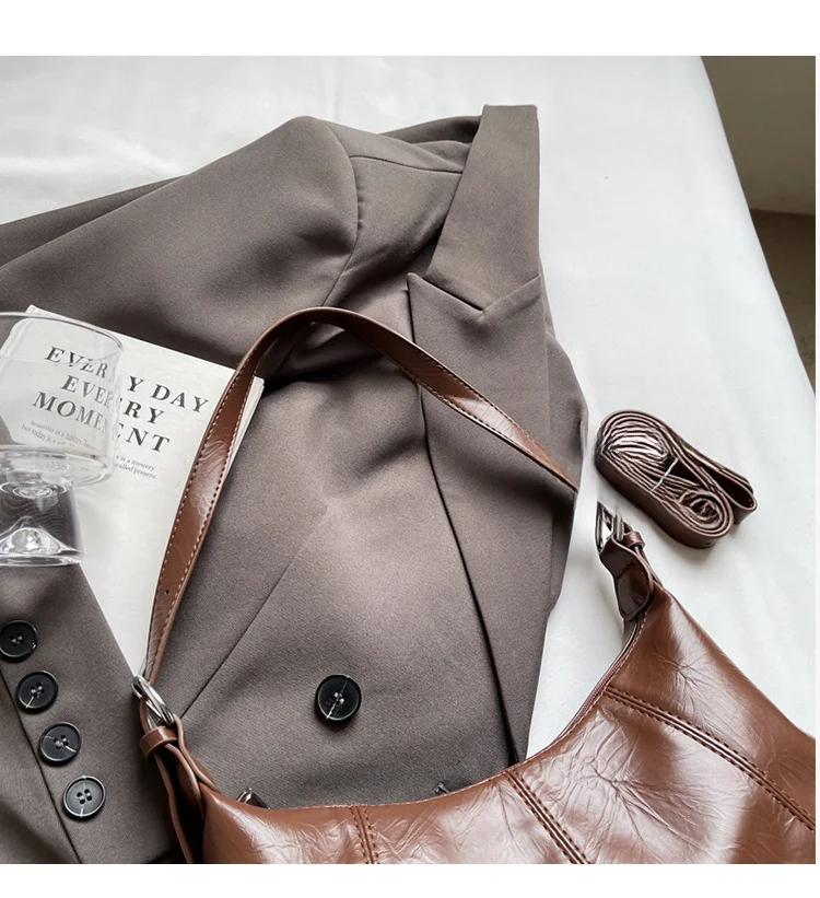 Sac à bandoulière tendance pour femmes sous les aisselles 2024, nouvelle version coréenne à la mode, simple, grande capacité, pour le travail et les déplacements_voghion.com