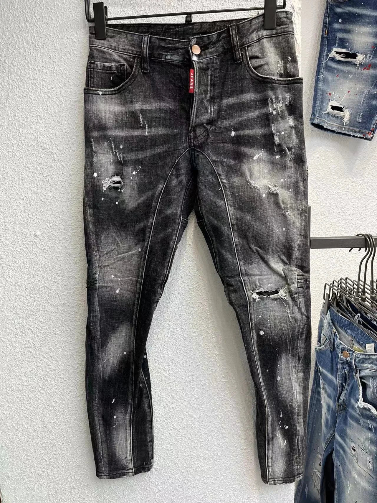 

Fashion zc9635 Men's Jeans 2022 Runway Luxury European Design party style Men's Clothing