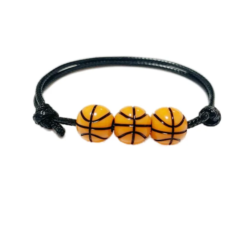 Sports Theme Party Bracelets Football Baseball Basketball Beads Charm Kids Birthday Favors Gift for Guest Pinata Filler