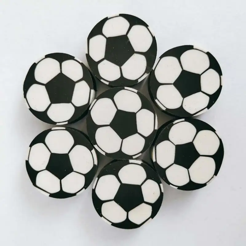 5Pcs/pack Creative Football Shape Erasern Kawaii Stationery Supplies Basketball Shape Erasern School Students Erasers