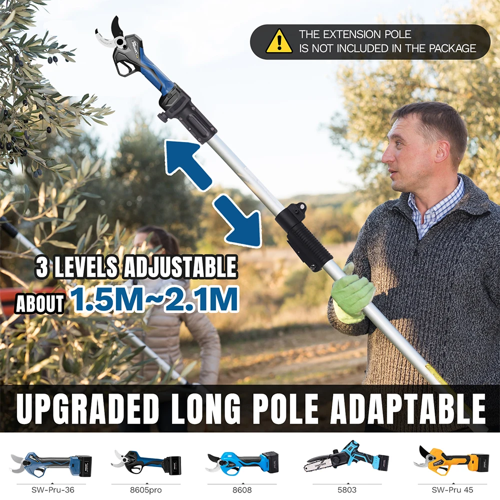 Pru-40 Potatore Elettrico Cesoia Senza Fili Ricaricabile Rami Di Albero Attrezzo Da Giardino Per Potatura Elettrica Per 2 Batterie