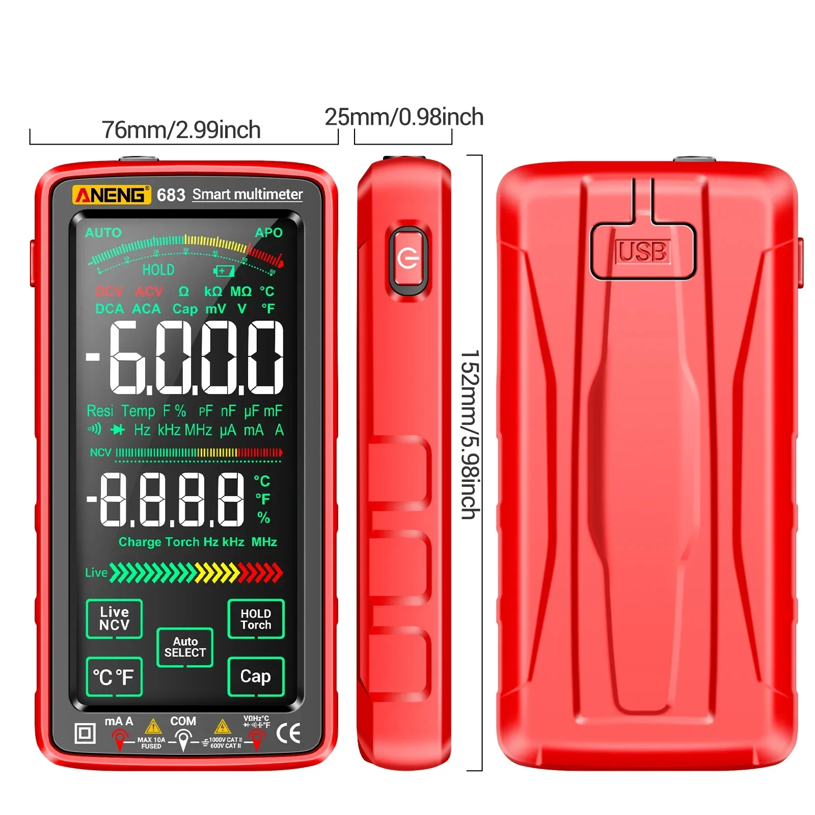 ANENG 683 ġ ũ 6000 īƮ  Ƽ, Ʈ ȭ    跮 VA  ÷ NCV ׽