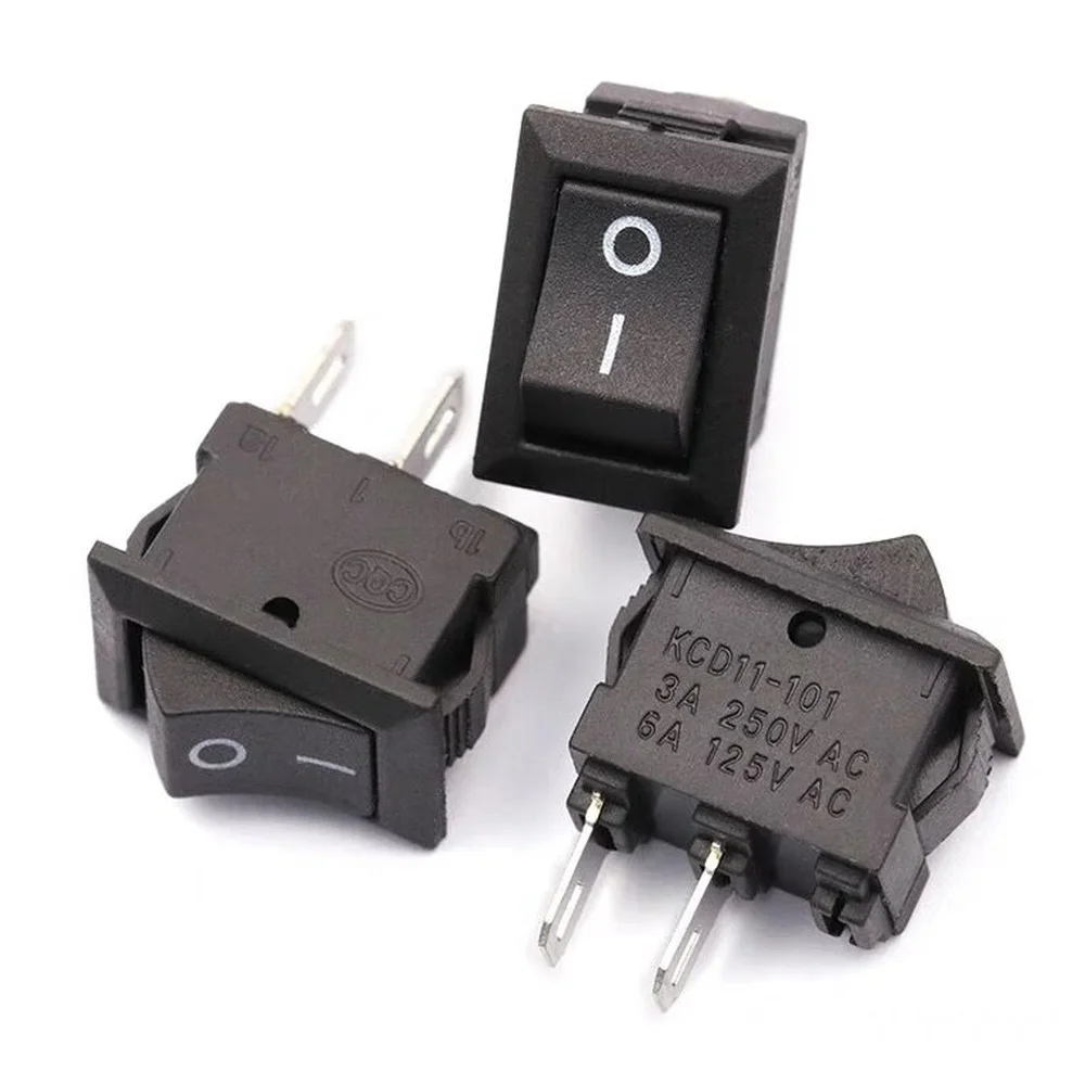 Push Button Switch 100 Pcs 10x15mm SPST 2Pin 3A 250V KCD1 Snap-in On/Off Boat Rocker Switch
