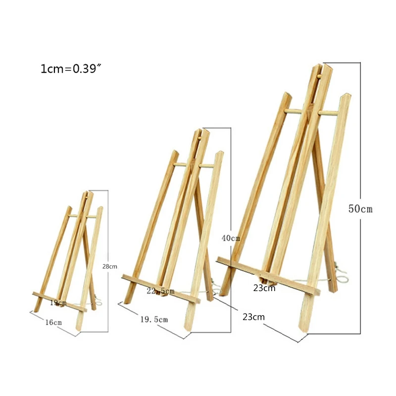 Natural Beech Wood Table Easel for Artist Painting Sketching Craft Foldable Wooden Stand Frame Display Holder D5QC