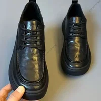 New Men's Business Casual Board Shoes Round Toe Fashion British Versatile Breathable PU Leather Soft Soled Formal Shoes for men 1