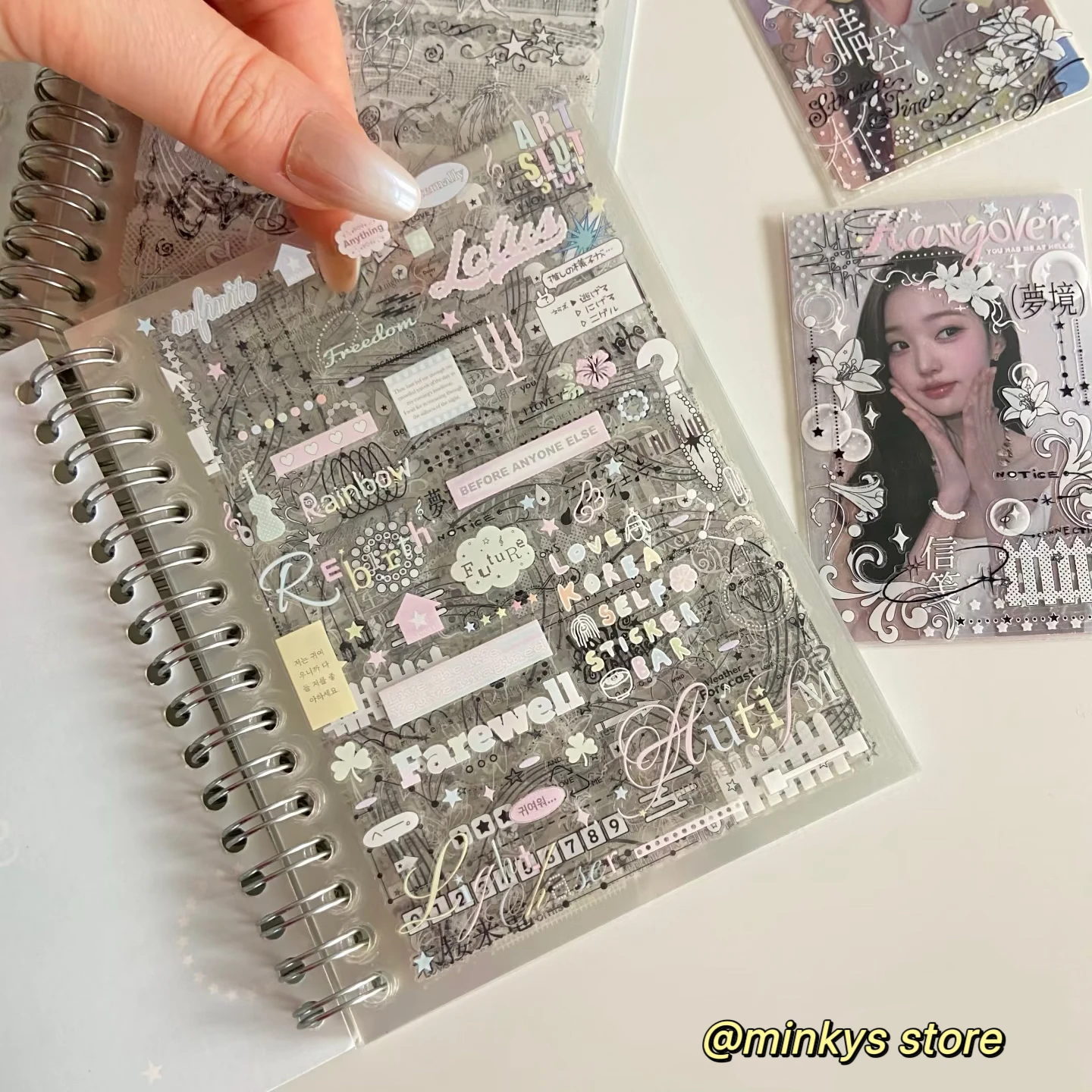 Premium PET Transparent Sticker Collection for Scrapbooking and Journaling