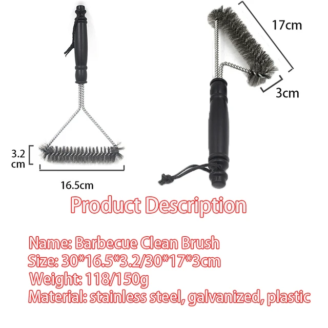 Grilltisztító Kefe Grill Szerszám Rozsdamentes Acélkefék Tiszta És Bbq Tartozékokban A Legjobb Tisztítóbb Grillező - Image 6