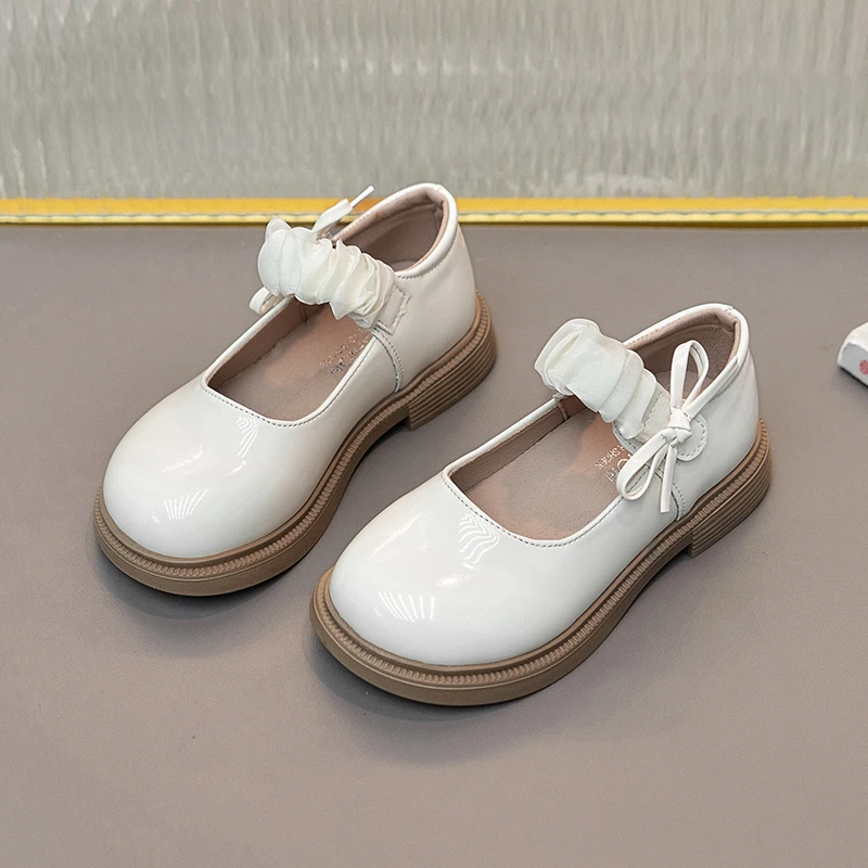 Leather Girls Princess Shoes Summer Non Slip Sole