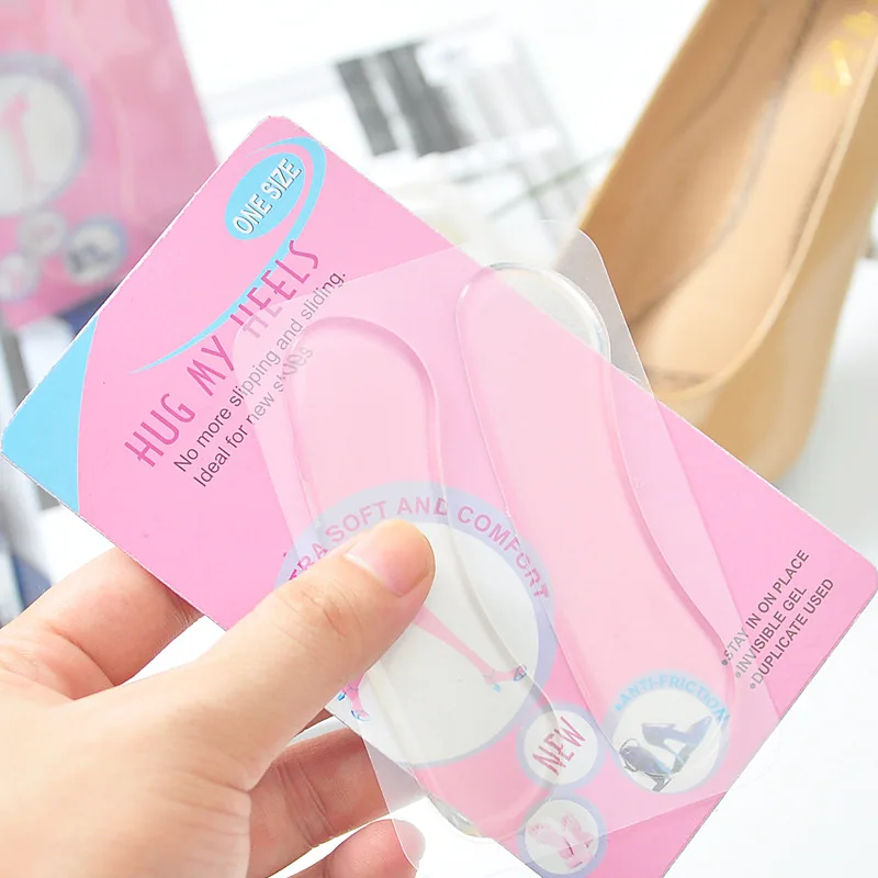 Silicone Gel Women Insoles for Shoes High Heels Adhesive Heel Liner Grips Protector Sticker Pain Relief Foot Care Inserts