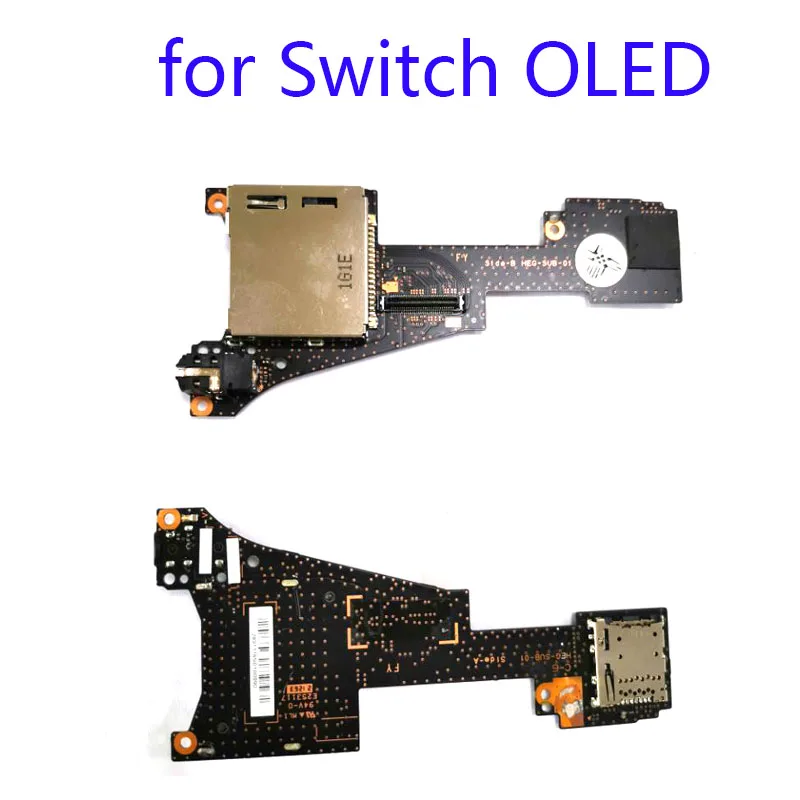 Per Ns Switch Oled Micro-Sd Tf Card Slot Socket Lettore Di Slot Per Schede Di Gioco Da Tavolo Con Auricolare Cuffie Audio Jack Socket Board