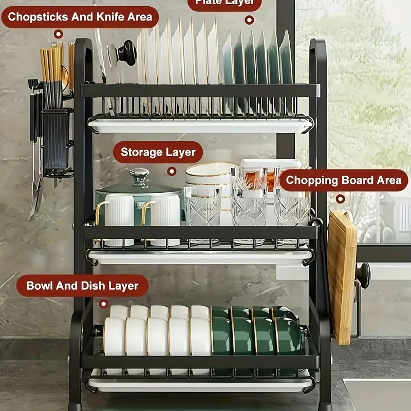 3-Tier Dish Drying Rack 3