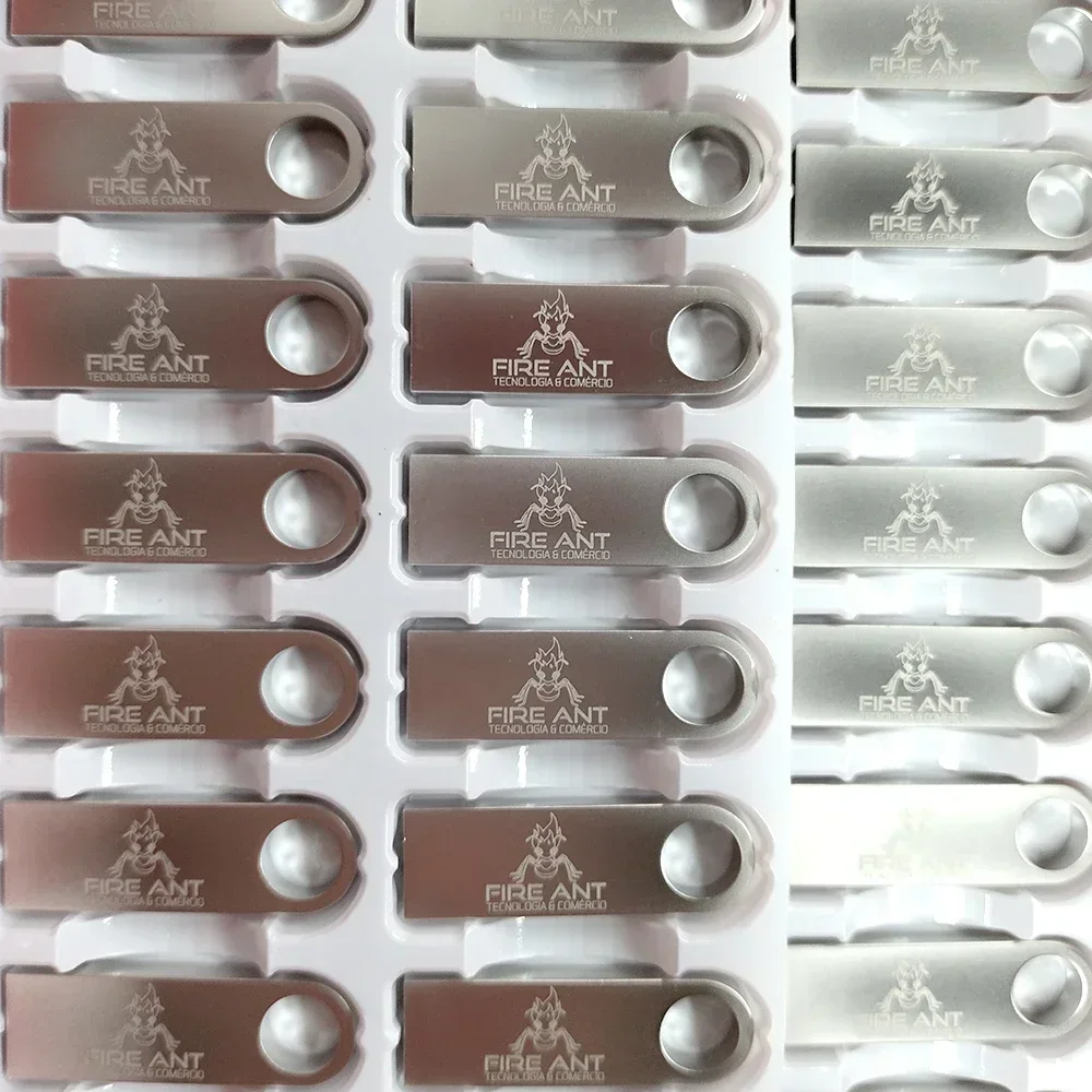 100 개/몫 무료 로고 금속 pendrive16GB 32GB 64GB 128GB USB 2.0 플래시 드라이브 블랙 슬리버 USB 메모리 스틱 펜 드라이브 플래시 u 디스크