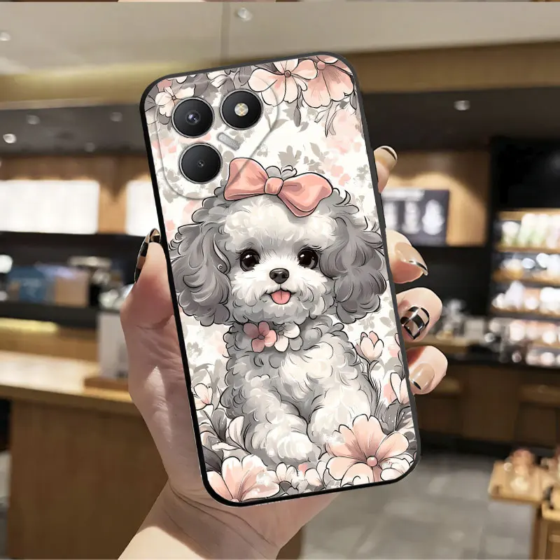 Sleek Silicone Shockproof Phone Case - Ultra Fashion Print, Black