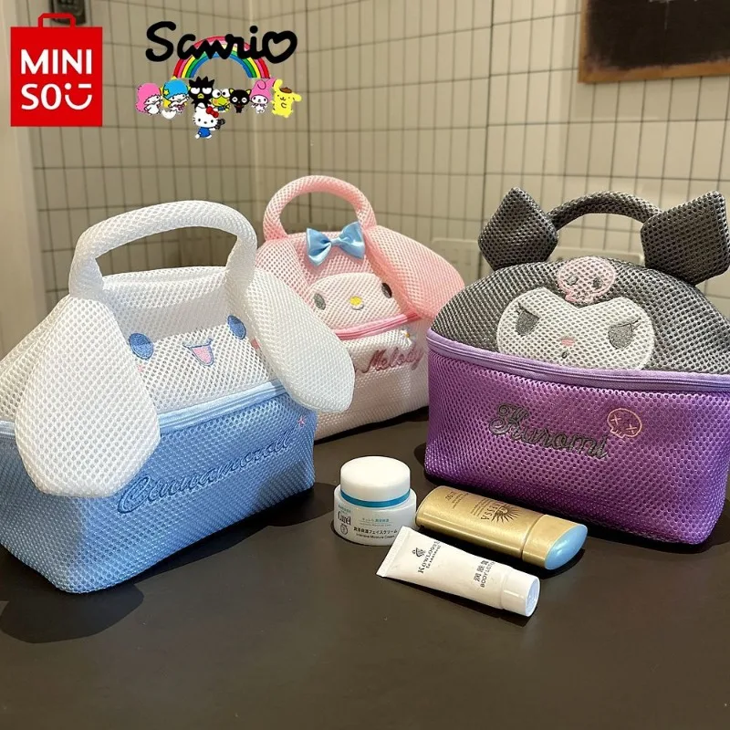 Miniso Sanrio New Women's Makeup Bag Fashionable and High Quality Wash Bag Large Capacity Multi Functional Portable Storage Bag