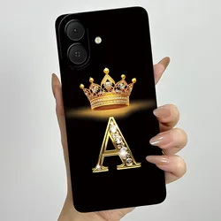 Luxury Crown Letters Soft Phone Case with Camera Protection for Tecno Spark Go 2 (HEI - TYHEI4A)