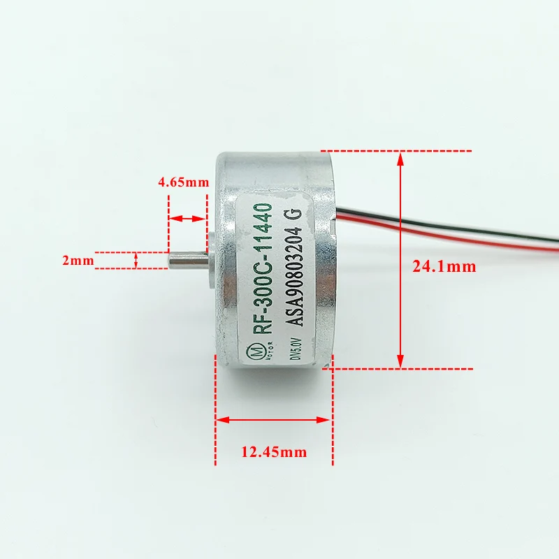  Solar Round RF300 Solar Motor, DC 3V 3.7V 6V 300 USB