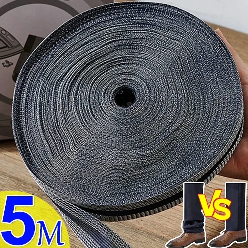 Self adhesive tape Self adhesive fabric tape Clothing auxiliary fabric Pant Edge Shorten Paste Tape Self-Adhesive Iron-On Patch Hem for Pants Trousers Shorten Repair Fabric DIY Clothing Sewing Tools