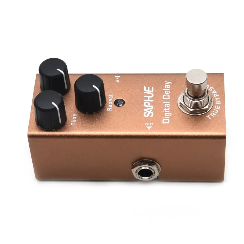 SAPHUE Electric Guitar Digital Delay Pedal Time Level Repeat Knob Effect Pedal Mini Single Type DC 9V True Bypass