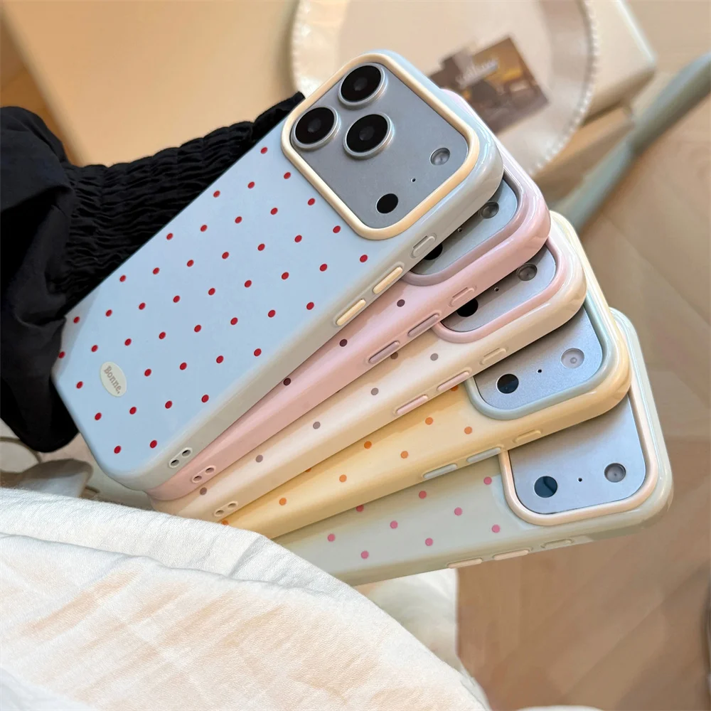 Vibrant Polka Dot Shockproof Phone Case - Colorful Protective Back Cover