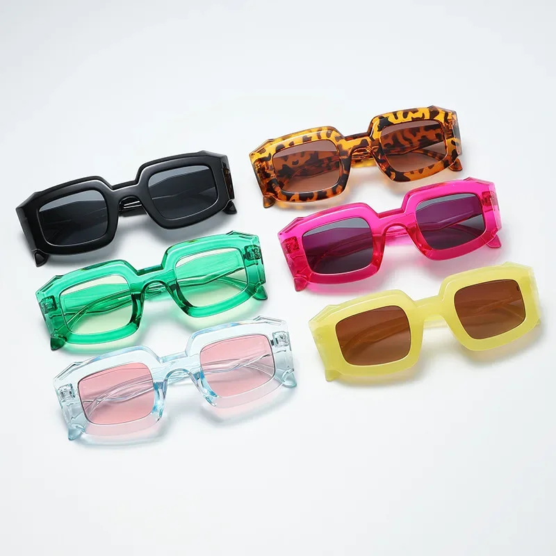 

New Retro Style Women's Sunglasses Technology Sense Polygon Goggles Colorful Fashion Sunshade Sunglasses for Men