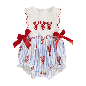 Baby Crawfish Bubble Romper 1