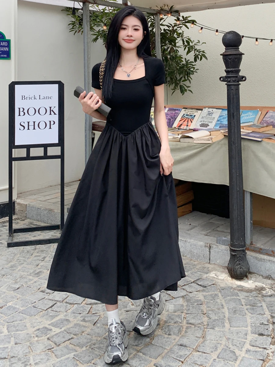 ☆韓国の人気☆【OPEN YY】☆PLEATED WRAP MAXI SKIR.T☆GRAY Hardtail Roll Down Tier Skirt - Skirts - PinkOrchidFashion