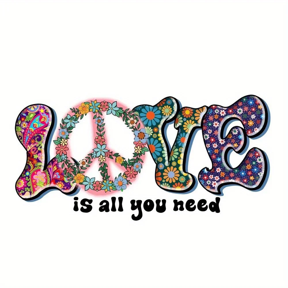 

Автомобильные аксессуары стикер Love All You Need Hippie Peace Sign Trippy 60s Boho Rainbow красочные аксессуары Переводные виниловые Ar