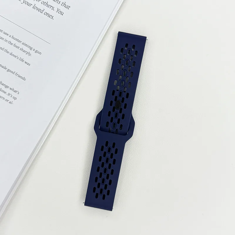 Multicolored Mesh Sports Silicone Watch Strap, 20mm 22mm