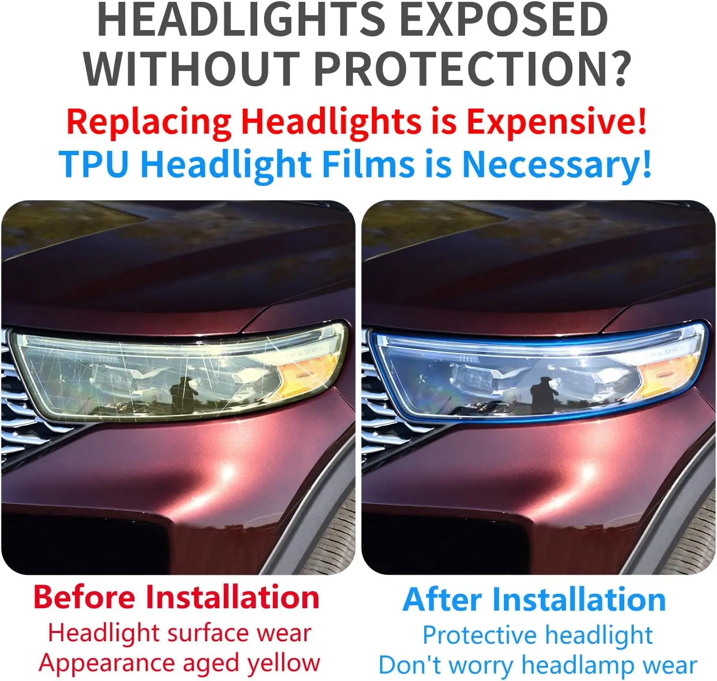 FORD ESCAPE 2013-2016 �ڵ��� �ܺ� ������Ʈ ��ũ��ġ ���� PPF ������ ��ȣ �ʸ� ���� �ʸ�, �ڵ��� ��ƼĿ �׼�����