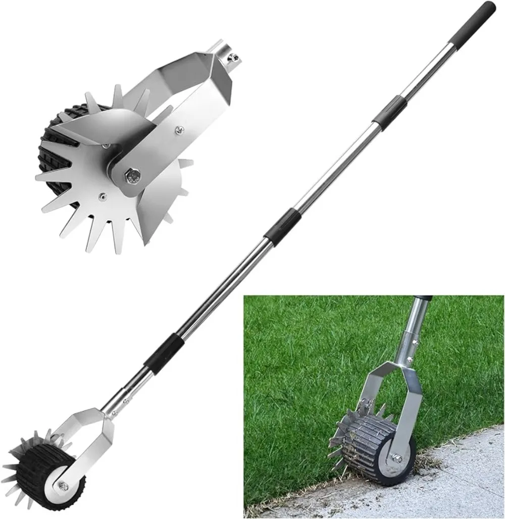 

Wheel Rotary Manual Edger Lawn Tool Hand Edger Lawn Tool Made of Stainless Steel Adjustable Length for Precise Grass Trimming