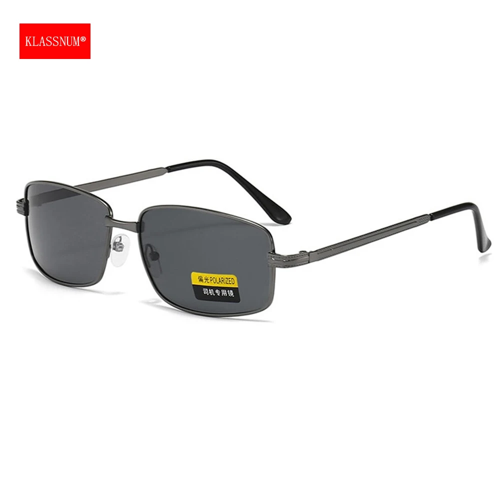 Klass num men polarisierte sonnenbrille metall schmaler rahmen treibende sonnenbrille blend freie sonnenbrille uv400 fischerei sonnenbrille 2024 neu