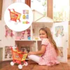Play House Toy Cognitive Development Funny Shopping Trolley Fake Fruit and Vegetable Compact Cart Abs Kid Simulation Plaything 6