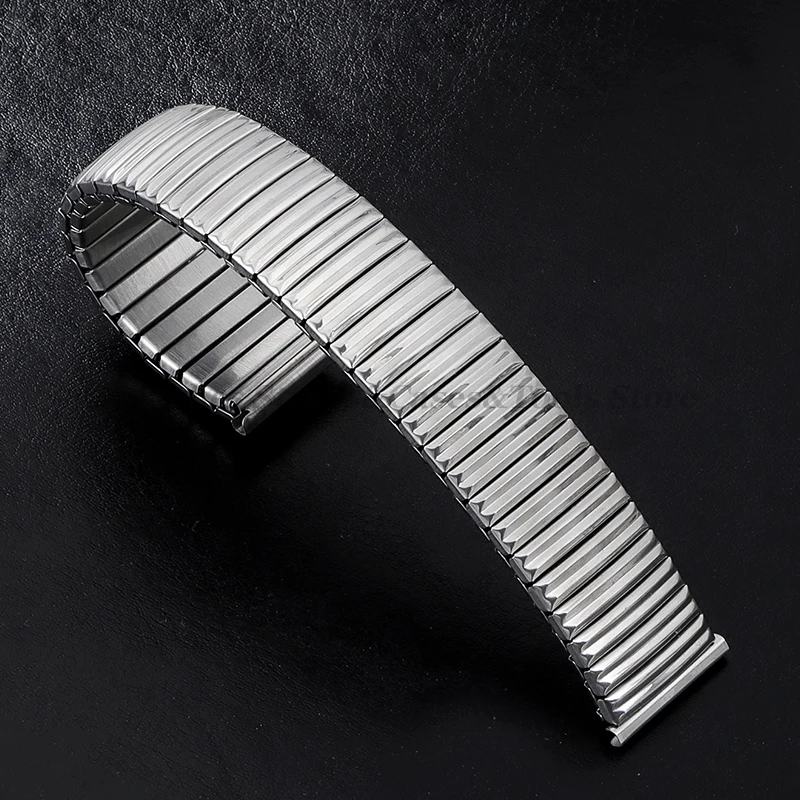 Universal Stainless Steel Elastic Watch Band - Adjustable Metal Expansion Bracelet