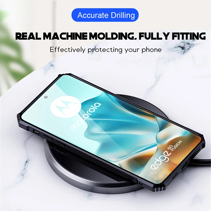 Transparent Acrylic Back Cover with TPU Soft Frame - Shockproof Armor Case
