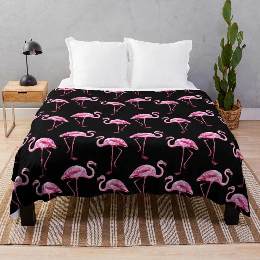 

Flamingo pattern Throw Blanket Sofa Throw Blankets For Bed Plush Blankets