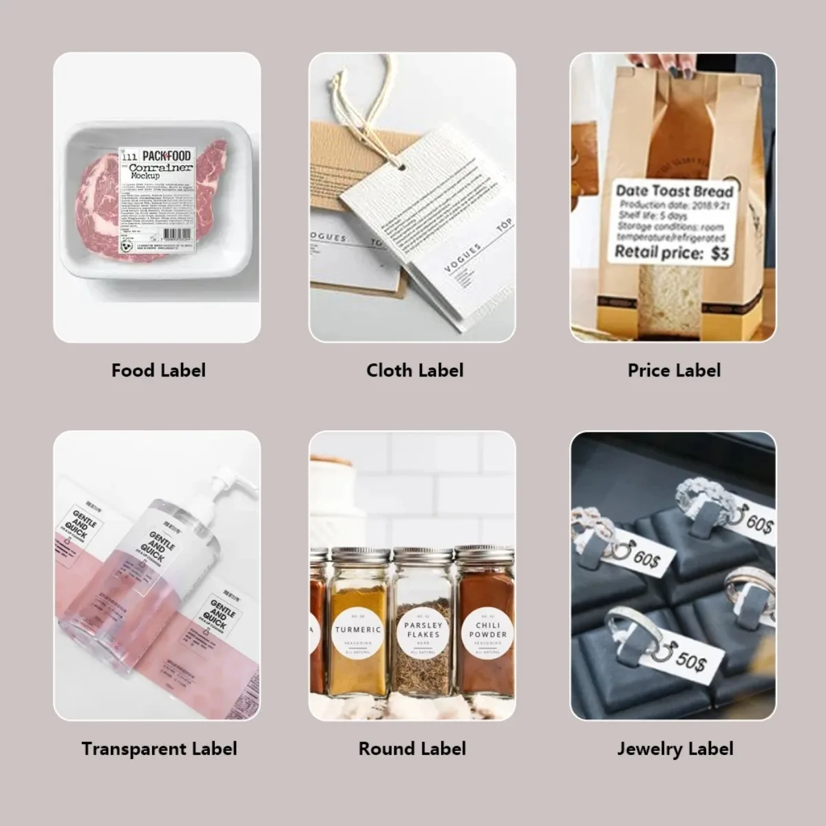 White Printing Label Stickers - Strong Adhesive, Waterproof & No Curling! Compatible with M110/M220/M221 Label Makers for Home